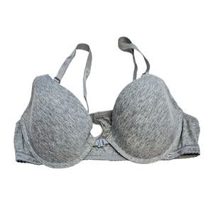 Joe Boxer Gray T-Shirt Bra with Molded Cups and Underwire Front Closure 38B